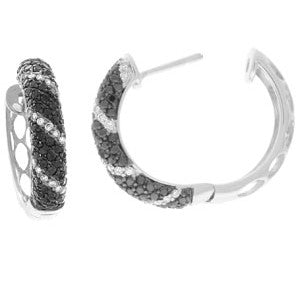 Black And White Diamond Earring