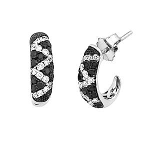 Black And White Diamond Earring