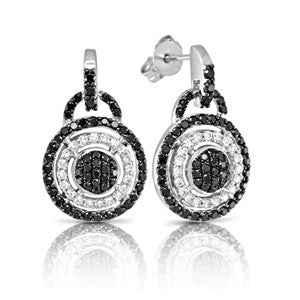 Black And White Diamond Earring