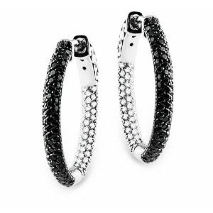 Black And White Diamond Earring
