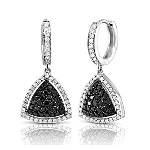 Black And White Diamond Earring