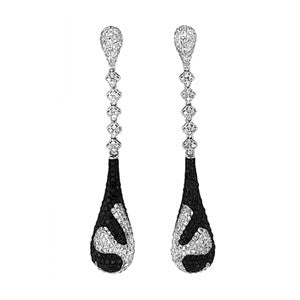 Black And White Diamond Earring