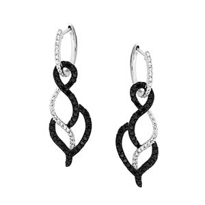 Black And White Diamond Earring