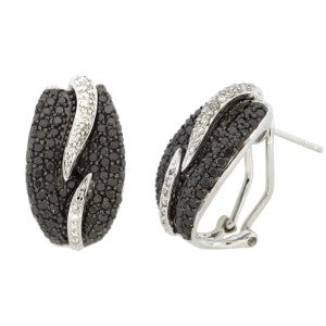 Black And White Diamond Earring