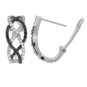 Black And White Diamond Earring