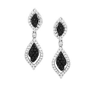 Black And White Diamond Earring