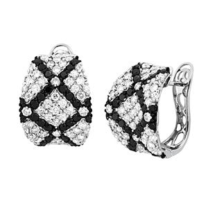 Black And White Diamond Earring