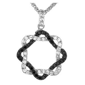 Black And White Diamond Pedant