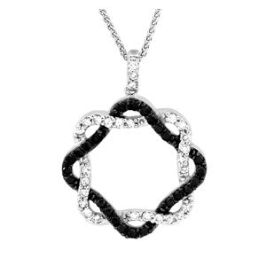 Black And White Diamond Pedant