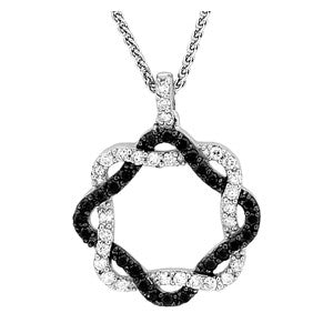 Black And White Diamond Pedant