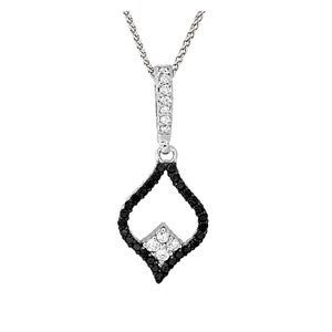 Black And White Diamond Pedant