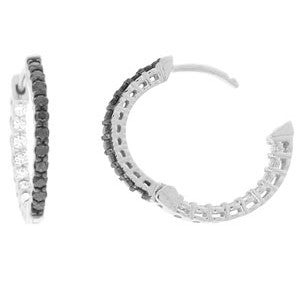 Black And White Diamond Earring