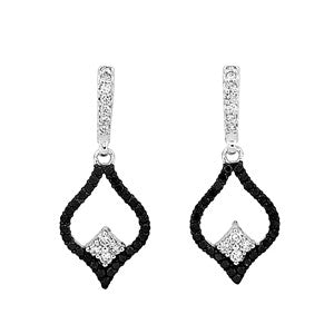 Black And White Diamond Earring