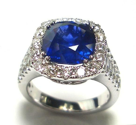 Gold Sapphire And Diamond Ring