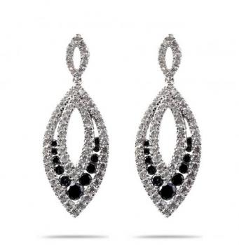 1.20 ct Black And White Diamond Earring
