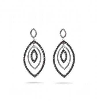1.32 ct Black And White Diamond Earring