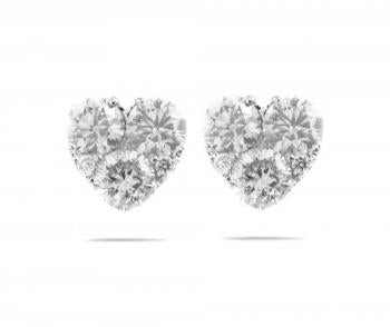 1.00 ct Heart Shaped Diamond Earring
