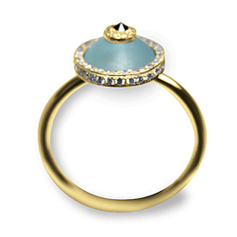 Blue Topaz Evil Eye Ring