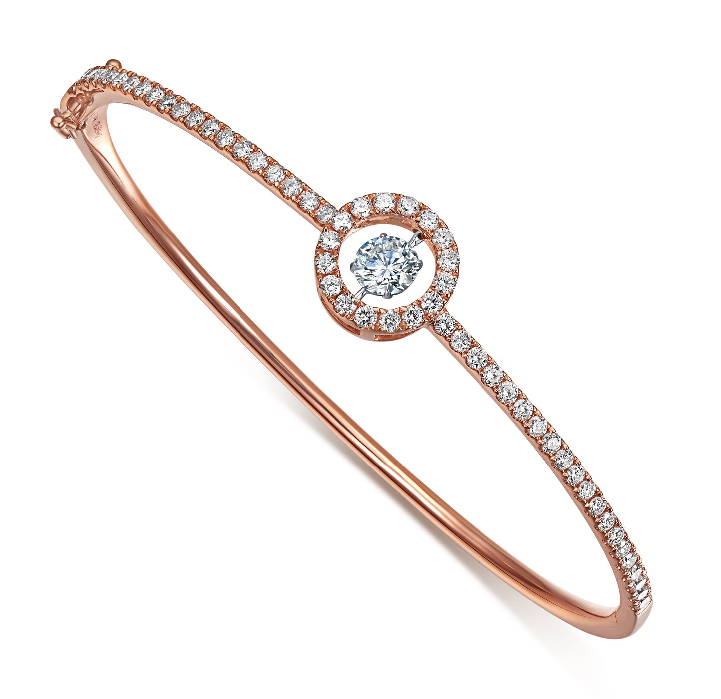 14KT Rose Gold Dancing Diamond Bracelet