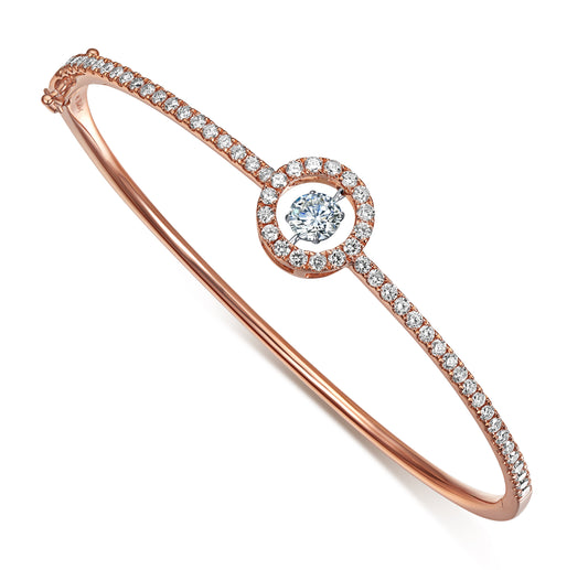 14KT Rose Gold Dancing Diamond Bracelet