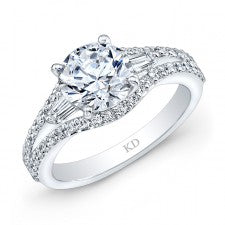 WHITE GOLD INSPIRED VINTAGE DIAMOND ENGAGEMENT RING