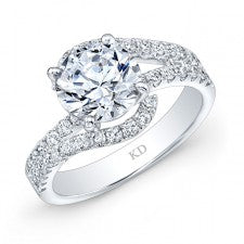 WHITE GOLD CONTEMPORARY DIAMOND ENGAGEMENT RING