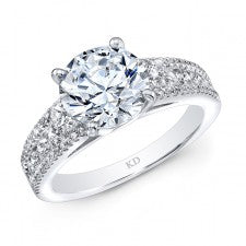 WHITE GOLD INSPIRED CLASSIC DIAMOND ENGAGEMENT RING