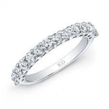 14K SINGLE INSPIRED ROW WEDDING DIAMOND BAND