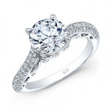 WHITE GOLD INSPIRED CLASSIC DIAMOND BRIDAL RING