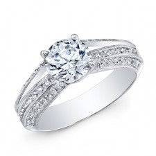 WHITE GOLD INSPIRED CLASSIC DIAMOND ENGAGEMENT RING