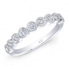 WHITE GOLD STYLISH STACKABLE DIAMOND BAND