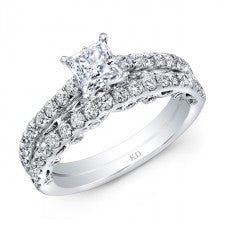 WHITE GOLD INSPIRED CLASSIC DIAMOND WEDDING SET