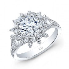 WHITE GOLD DAZZLING FASHION DIAMOND ENGAGEMENT RING