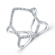 WHITE GOLD INSPiRED FASHION DIAMOND RING