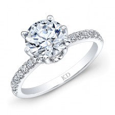 WHITE GOLD PRONG DIAMOND ENGAGEMENT RING