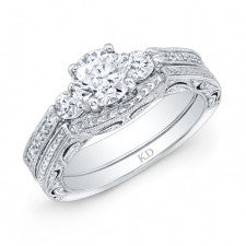 WHITE GOLD PRONG DIAMOND ENGAGEMENT RING