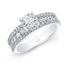 WHITE GOLD TRENDY DIAMOND ENGAGEMENT RING