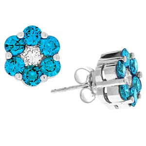Blue Diamond Earring