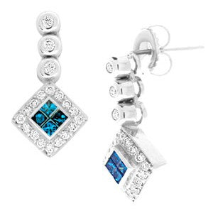 Blue Diamond Earring
