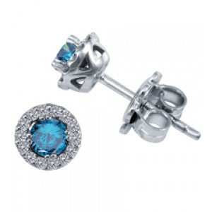 Blue Diamond Earring