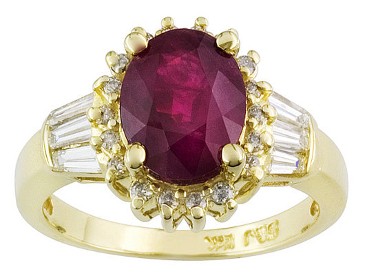 Gold Ruby and Diamond Ring