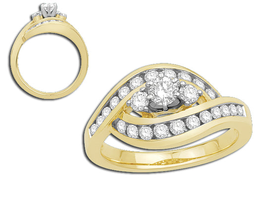 Gold  And Diamond Ring