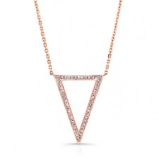 ROSE GOLD TRENDY V DIAMOND PENDANT