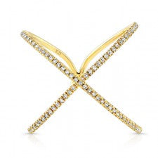 WHITE GOLD INSPIRED INFINITY X DIAMOND RING