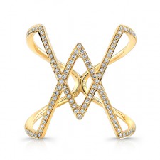 YELLOW GOLD INSPIRED RHOMBUS DIAMOND RING