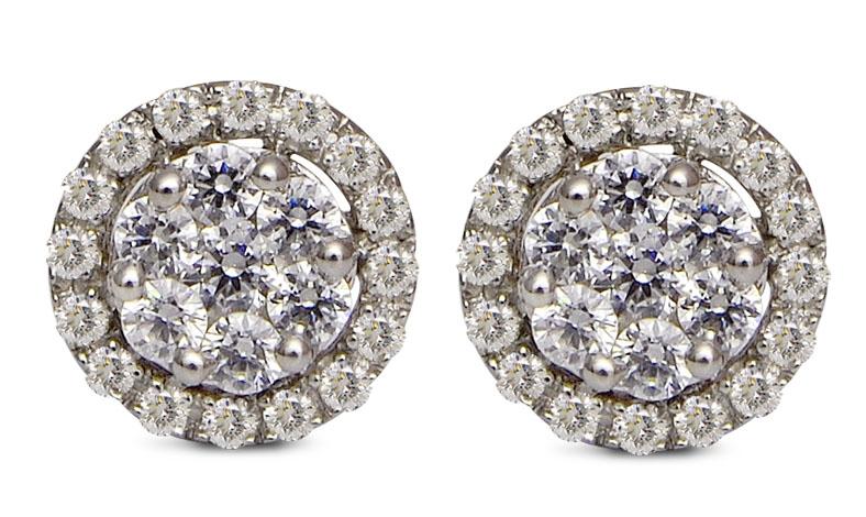 Gold  And Diamond Earring
