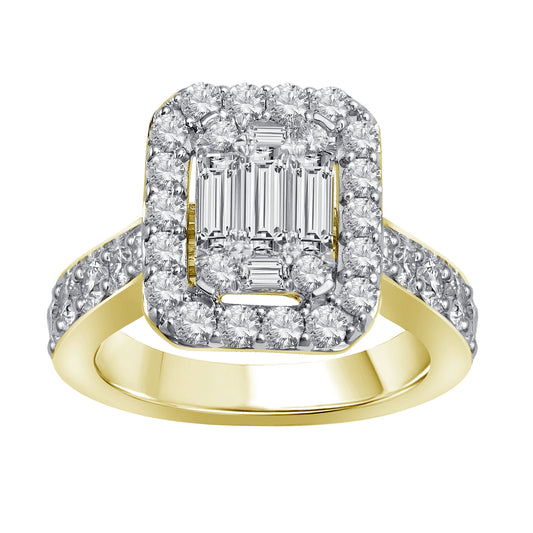 Gold  And Diamond Ring