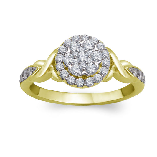 Gold  And Diamond Ring