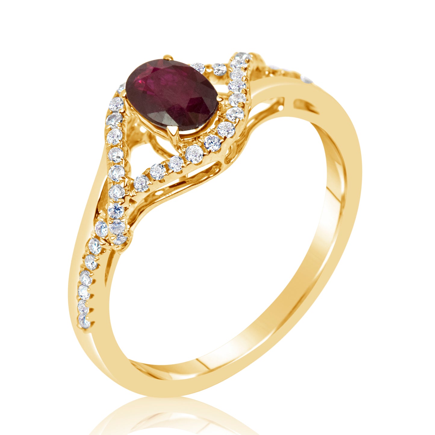 Gold Ruby and Diamond Ring