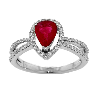 Gold Ruby and Diamond Ring